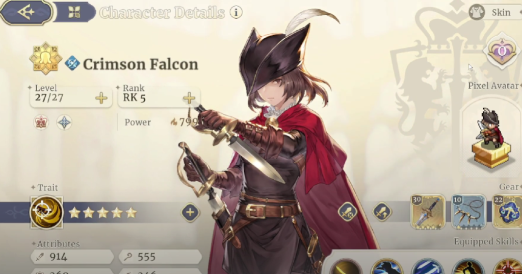 Crimson Falcon in Sword Of Convallaria